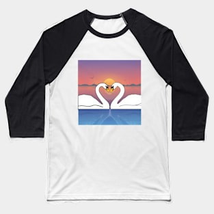 Valentine's Day | Swans In Love Baseball T-Shirt